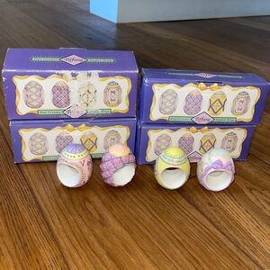 16 new in box Easter egg napkin rings
